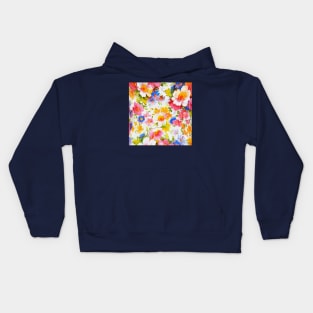 Floral festival with Spring flowers Kids Hoodie